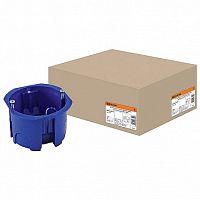 Установочная коробка СП D65х45мм²  саморезы, синяя, IP20 |  код. SQ1402-1128 |  TDM